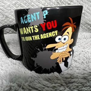 Disney Store Phineas And Ferb Agent P Perry the Platypus Figural Coffee Mug